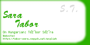 sara tabor business card